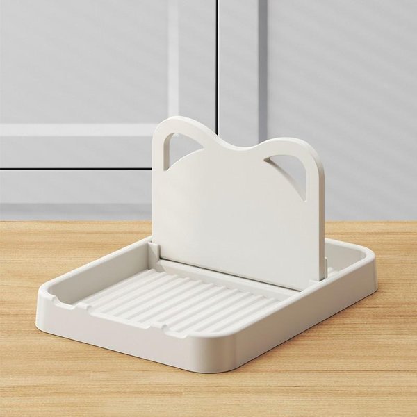 Soporte Multifuncional Para Tapa De Olla, Estante Para Cubierta De Olla, Soporte Para Cuchara, Tapa De Olla, EspáTula, Cuchara, Estante De Almacenamiento, Accesorios De Cocina Blanco-image