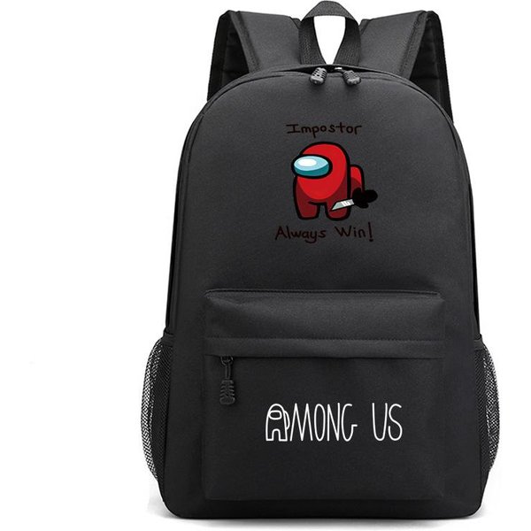 Juegos Among Us Hombre Lobo Espacial Cielo Estrellado Estudiante Mochila Escolar PatróN Mochila Gran Capacidad One Size Fits All-image
