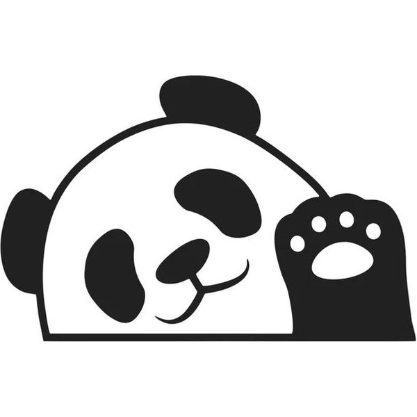 Peeking Panda Naklejka Na SamochóD Vinyl Kalkomania Wodoodporna Dekoracja Naklejki Samochodowe D-15Cm-image