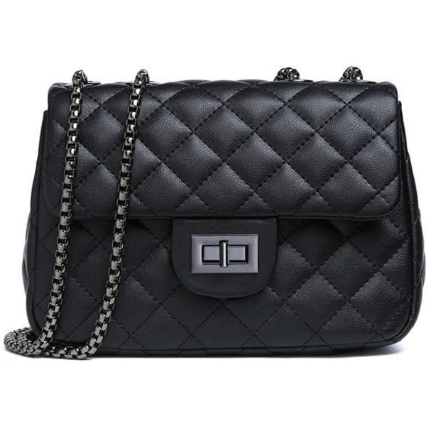 Nuevo Bolso De Mujer De Piel AutéNtica, PequeñO, De Alta Gama, VersáTil, Moderno, Con Cadena, Bandolera De Un Solo Hombro.-image