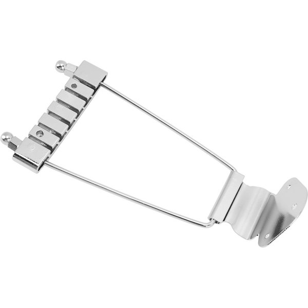 Puente Trapezoidal Para Guitarra De Jazz De 6 Cuerdas, Repuesto De Cordal De Metal Con Tornillos Plata-image