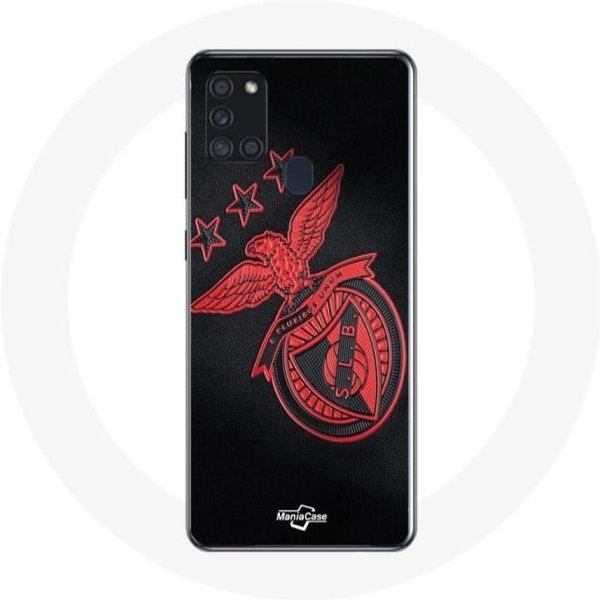 Funda - Maniacase - Samsung Galaxy A21S - Negro - Flexible - Motivo Benfica Negro-image