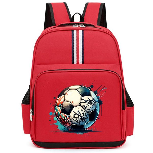 Mochilas Infantiles De FúTbol 3D Acuarela Adolescentes Amantes Del FúTbol Aficionados Mochila Escolar De JardíN De Infancia Impermeable Mochila Escolar De FúTbol Para NiñOs-image