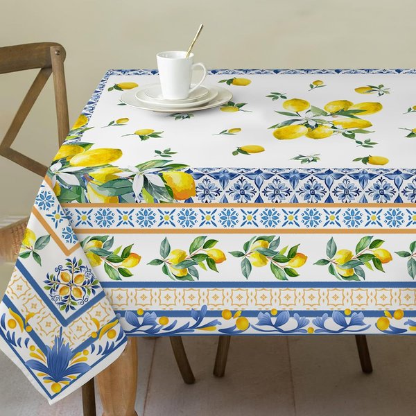 Mantel Impermeable Rectangular De LimóN De Verano Italiano DecoracióN Para Fiestas NavideñAs Mantel Reutilizable Para Mesa Decoraciones De Comedor 90X140Cm-image