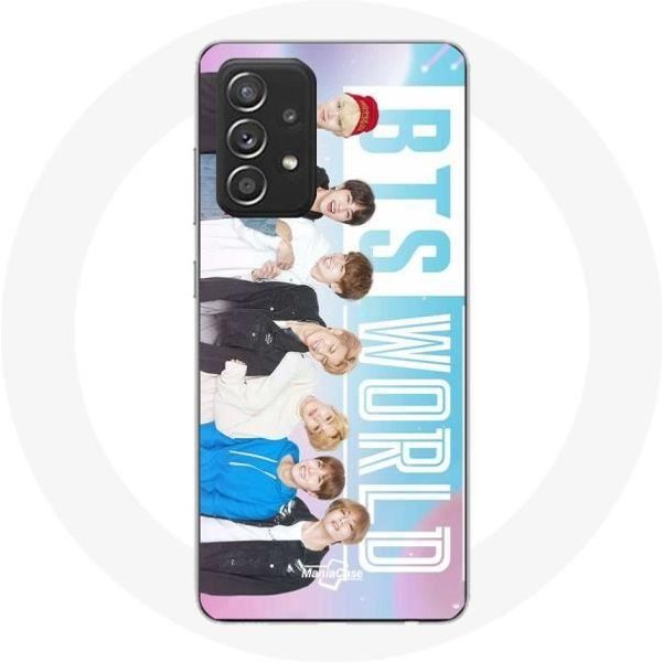 Funda - Maniacase - Samsung Galaxy A33 5G - Silicona Negra - Bangtan Boys BTS World - Flexible Negro-image