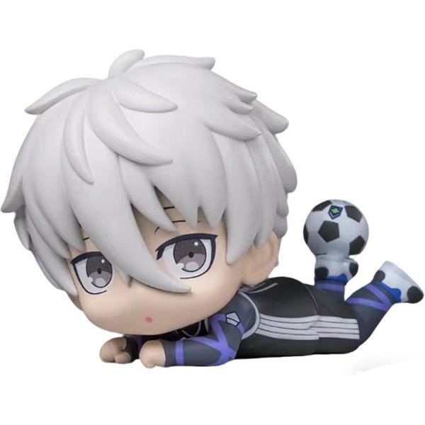 DostęPne Blue Lock Yoichi Isagi Seishiro Nagi Wersja Q Figurka Anime Z PVC Model Kolekcjonerski Prezent Urodzinowy Gray-image