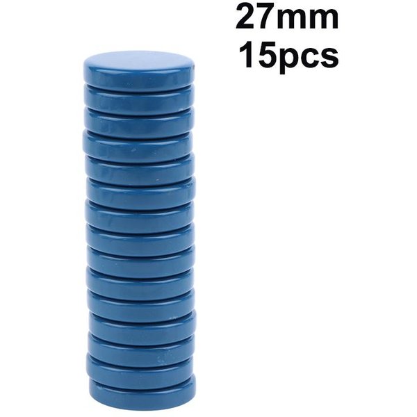 15 Szt. Backgammon 20/27/32 Mm Wielokolorowe Szachy Zachodnie OkrąGłE Plastikowe Warcaby Puste Szachy Smart Duel Akcesoria Do Gier Szachowych 27Mm-image