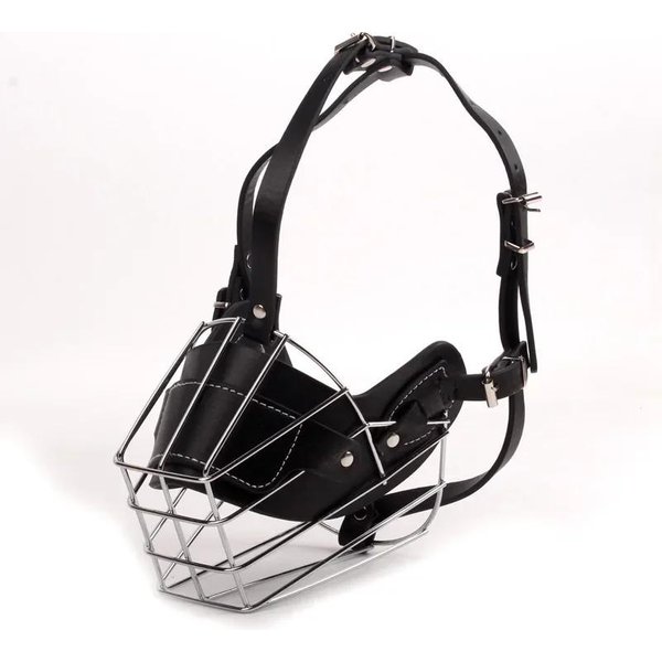 Bozal De Metal Antimordeduras Para Perros, Collar De Entrenamiento De Cuero Ajustable Y Transpirable, ArnéS Para Perros, Accesorios Adecuados Para Bulldog Y Pitbull. XXL-image