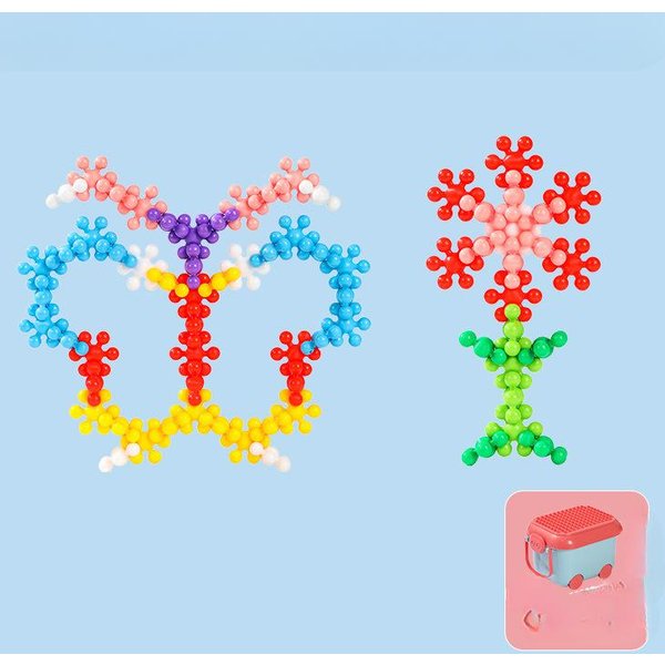 Juguete De Copo De Nieve Para JardíN De Infancia EducacióN Temprana Bloques De ConstruccióN Bloques De ConstruccióN Flor De Ciruelo Juguetes Educativos Para La ConcentracióN Infantil Montaje-image