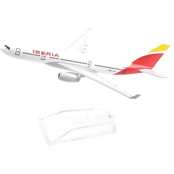 Jason Tutu 16Cm Hiszpania Iberia Airlines Model Samolotu A330 Samolot Model Samolotu Metal Diecast Skala 1/400 Samoloty-image