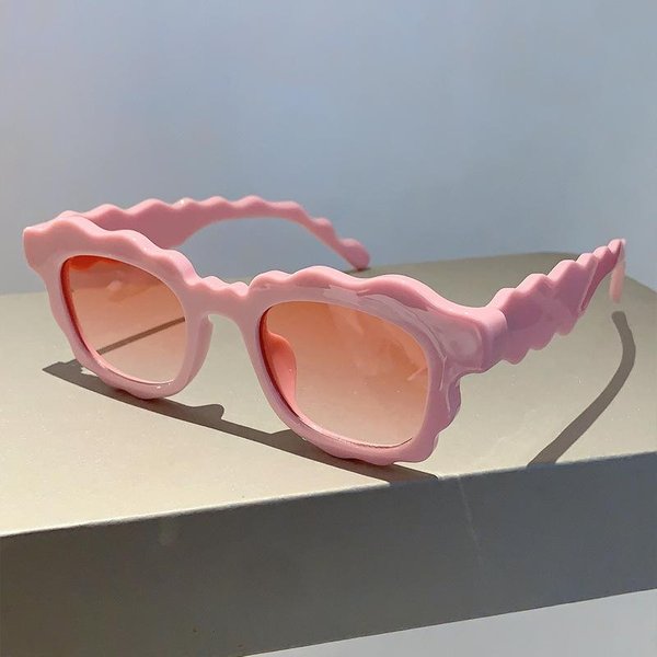 Gafas De Sol Rosas Con DiseñO Retro Estilo Flor De Ola Premium Para Mujeres Para Para Hombres Gafas De Sol Para El Sol Tendencia Punk Populares Sexy Lindas Gafas-image