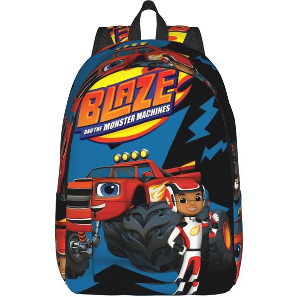 Mochila Blaze Y Los Monster Machines Para Hombres Mujeres Moda Estudiante Mochila Diaria Lona Para Universidad Deportes 14 Inches-image
