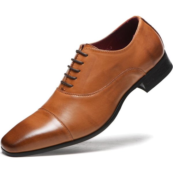 2019 Zapatos De Hombre Zapatos De Negocios Para Hombre Zapatos Formales Mocasines Casuales Transpirables Para Hombre 43 MarróN-image