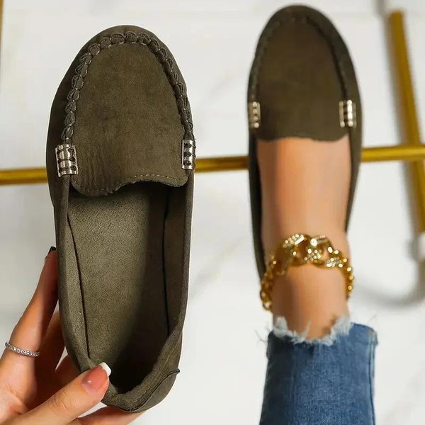 Damskie Buty Codzienne Nowe Wiosenne I Jesienne PłAskie Mokasyny Damska Moda AntypośLizgowe MięKkie DżInsowe PłAskie Buty De Mujer 44-image