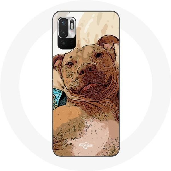 Funda - Xiaomi - Redmi Note 10 5G - Flexible - MarróN - American Pit Bull Terrier MarróN-image