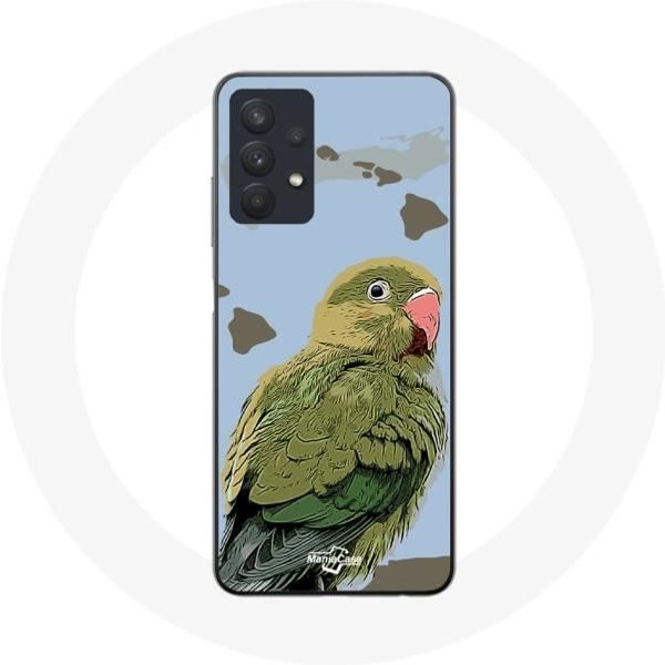 Funda - Periquitos PáJaros - Samsung Galaxy A32 5G - Flexible - Verde - SintéTico Verde-image