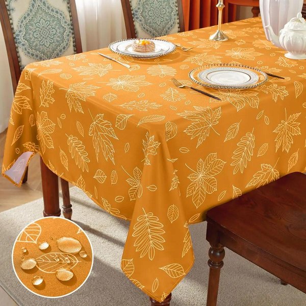 Jesienna Thanksgiving Klony ProstokąTny Obrus Na Stół Dekoracja Imprezowa Zmywalny Obrus Kuchenny Jadalniany Jesienne Dekoracje 140X280Cm-image