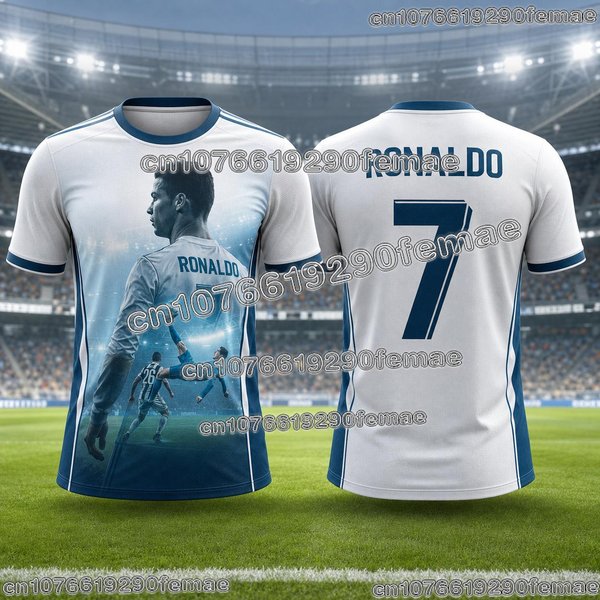 Camiseta De FúTbol Ronaldo Para Adultos Moda CóModa Transpirable Secado RáPido Camiseta De FúTbol Para Hombres Mujeres Entrenamiento Y Ropa De Calle 100-image