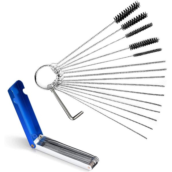 Cepillos De Limpieza Jet, Limpiadores De Carburador, 15 Cepillos De Nailon Y Agujas De Limpieza + Limpieza-image