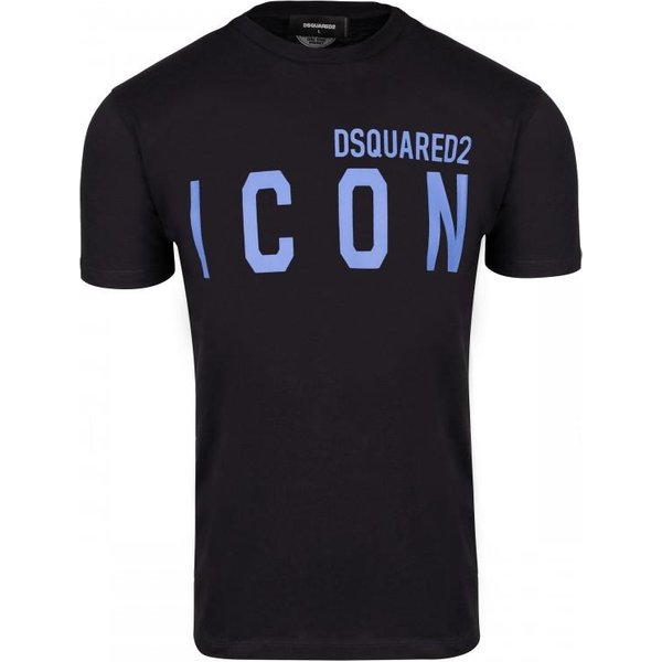 DSQUARED2 Ikona WłOska Koszulka MęSka Czarna / BLU - Rozmiar: XXL-image
