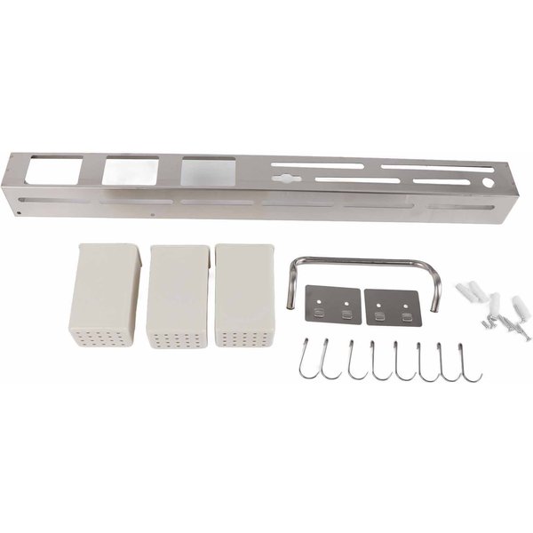 Estante Colgante Acero Inoxidable Cucharas Cuchillos Tenedores Palillos Montaje En Pared Estantes Para Utensilios De Cocina White-image