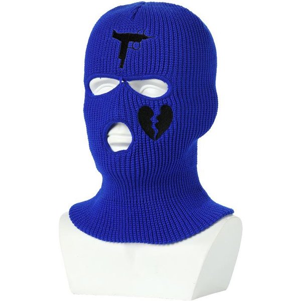 Nowa Kompletna OsłOna Twarzy Czapka Narciarska Kominiarka 3 Otwory Balaklava Wojskowa Taktyczna Cs Wiatroszczelna Dzianinowa Czapka Zimowa CiepłA Uniwersalna Blue-image
