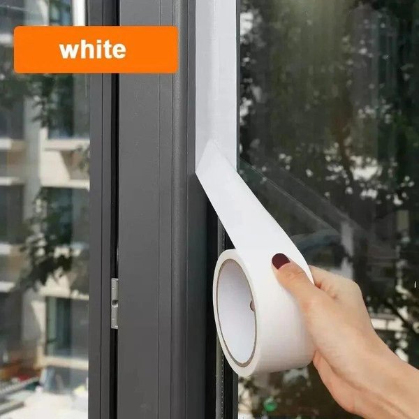 Cinta De Sellado Para Ventanas Resistente Al Viento, Autoadhesiva, Resistente Al Agua Y Al Polvo, Burlete Para Puertas Blanco-image