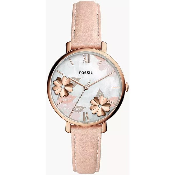 Reloj De Cuarzo Para Mujer, Caja De Acero Inoxidable Color Oro Rosa, Esfera Blanca, Elegante Y Exquisito Reloj De Pulsera Para Mujer ES4671-image