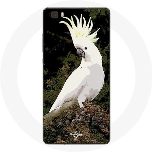 Funda Para Huawei P8 Lite CacatúAs Loros Blanco En El áRbol-image