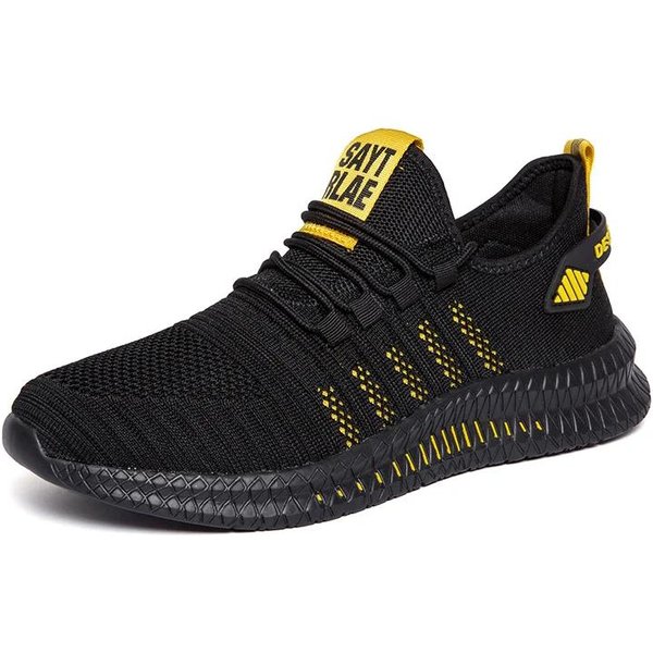 Zapatos Para Hombre Con Cordones Malla Zapatos Casuales Para Hombre Ligeros CóModos Zapatillas Para Caminar Tenis Masculino Talla Grande 48 39 Black-image