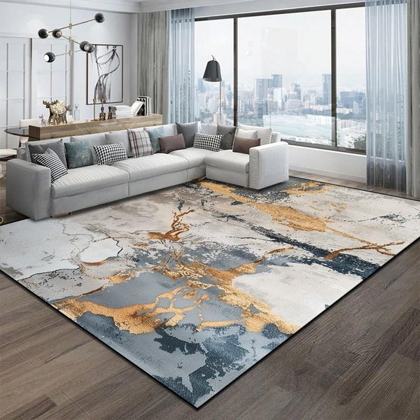 Abstrakcyjny Dywan Luksusowy MięKki AntypośLizgowy DużY Dywan Do Salonu Sypialni Dekoracja Domu Mata Na PodłOgę Pod Sofę 120*160Cm-image