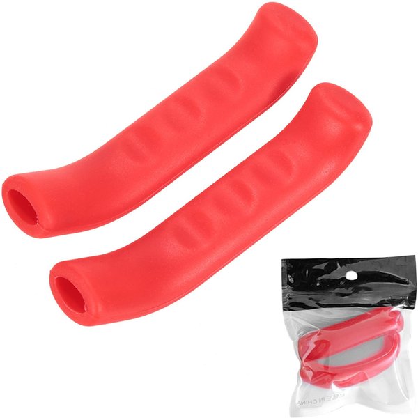2 Uds Cubiertas De Palanca De Freno De Bicicleta Fundas Protectoras De EmpuñAduras De Bicicleta Para Bicicleta De MontañA Y Carretera Rojo-image