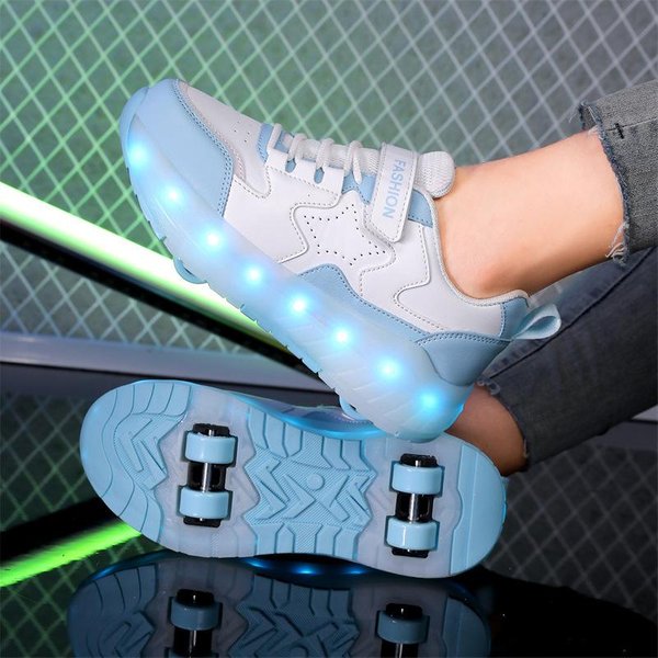Nuevos Zapatos Runaway Zapatos De Polea De Cuatro Ruedas Zapatos Para NiñOs Zapatos Con Ruedas Patines Para NiñAs 32-image