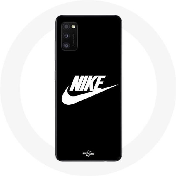 Coque Pour Oppo A16 Nike Logo Blanc Fond Noir-image