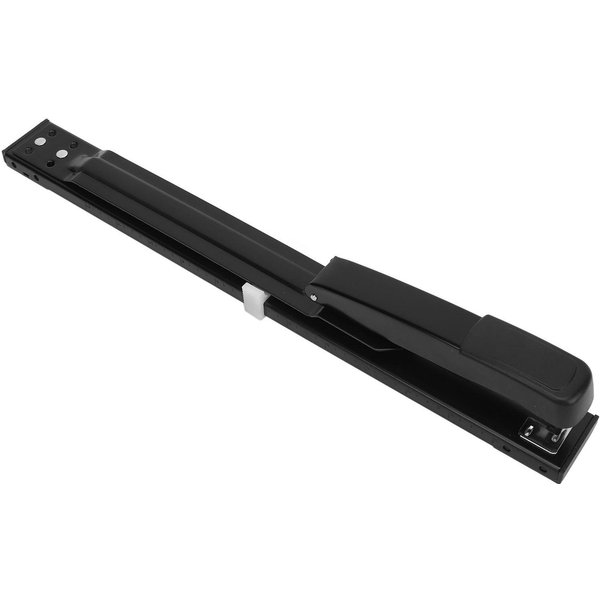 Grapadora De Brazo Largo Negra Capacidad 20 Hojas Metal De Alta Resistencia Estable Grapadora De Oficina Para Escritorio Oficina Familiar-image