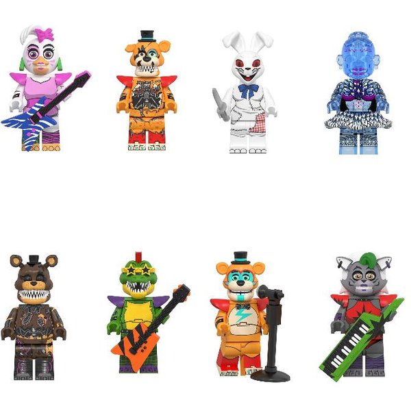 Mini Klocki Bonnie Ozdoba Klocki Do SkłAdania Gry Postać Chica Foxy NiedźWiedź Freddy Fazbear Zabawka Akcesoria Prezenty Na Imprezę-image