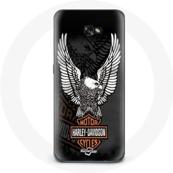 Funda - Maniacase - Samsung Galaxy A3 2017 - Negro - Logotipo áGuila Harley Davidson - RíGida-image