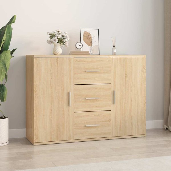 Armario, Roble Sonoma, 91X29,5X65 Cm, Material Derivado De La Madera-image