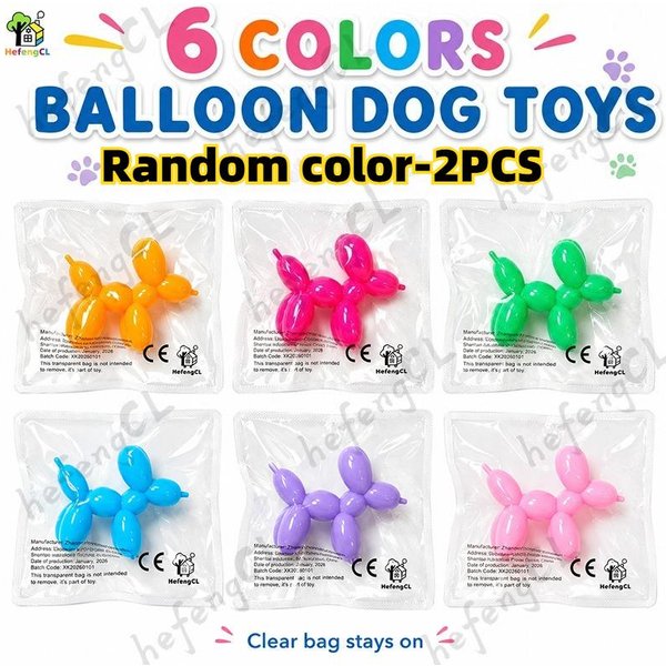 Hefengcl 6 KoloróW Piesek Z BalonóW TPR Squishy Zabawka Indywidualnie Zapakowana Asmr Zabawka Do ŚCiskania OdprężAjąCa Stres Niepowolnie PowracająCa DziecięCa Impreza Blue-image