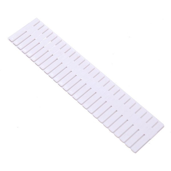 4PCS Organizador De Cajones Divisores PláStico ParticióN Almacenamiento Cajones Hogar Tablero Ajustable Blanco Largo-image
