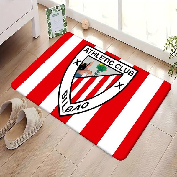 Alfombra De Puerta De Entrada Novedad Athletic Club De Bilbao Estilo NóRdico Dormitorio Sala De Estar Felpudo Hogar BalcóN Alfombra Antideslizante 60X90 Cm-image