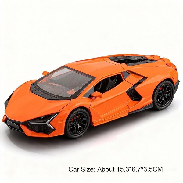 1:32 Revuelto Svj63 Model Samochodu Sportowego Zabawki Stop Metal Diecast Drzwi Otwierane Pull Back DźWięK ŚWiatłO Dekoracja Superauta Dla Dzieci DorosłYch-image
