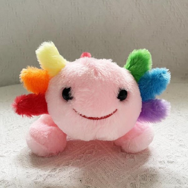 TęCzowy Aksolotl Pluszowe Zabawki Kawaii Pluszowe ZwierząTko Aksolotl Pluszak Zabawka Aksolotl Do Wsparcia Emocjonalnego RóżOwy MięKki Pluszowy Uroczy Idealny Do Domu Dol 28Cm RóżOwy-image
