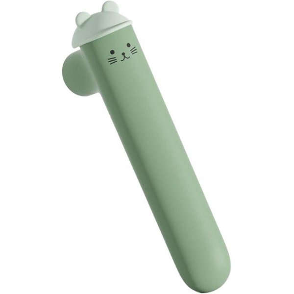 Bonita Funda De Silicona Con Forma De Gato Para Manija De Pomo De Puerta, AntiestáTica, AnticolisióN, Almohadilla Protectora Silenciosa, Herrajes De Seguridad Para Puerta Gris-image