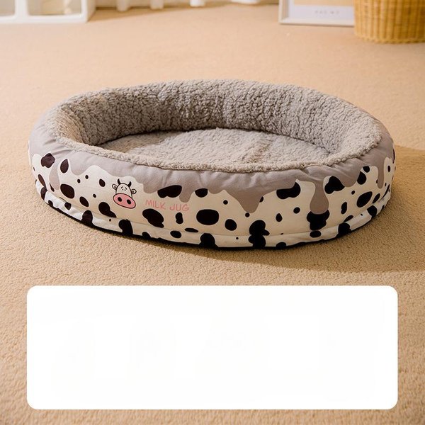 Nido Para Mascotas Olla De Miel Nido Ovalado Para Perro Nido CáLido Y Engrosado Para Gato Alfombrilla Para Perro Nido De Terciopelo Para Cachorro Nido ExtraíBle Y Lavable M: 55 * 40CM-image