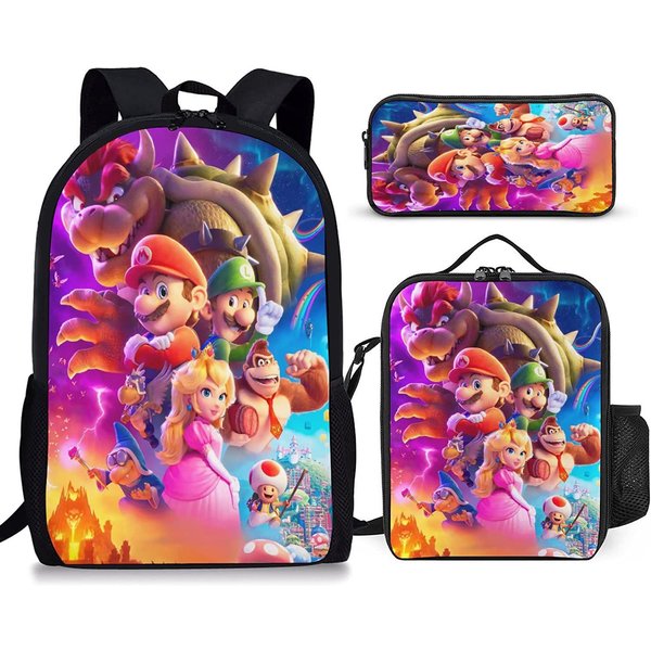 Mario, Mochila Escolar Primaria Y Secundaria, Mochila Infantil, Mochila De Dibujos Animados. Pencil Bag-image