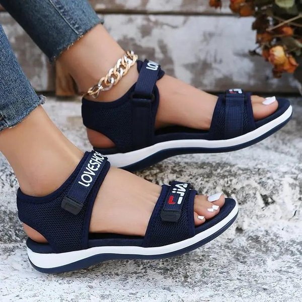 Sandalias Deportivas Verano Nuevo Puntera Abierta Plataforma Elevada Sandalias Zapatos De Playa Para Mujer Sandalias Athleisure Talla Grande 35-43 43 Black-image