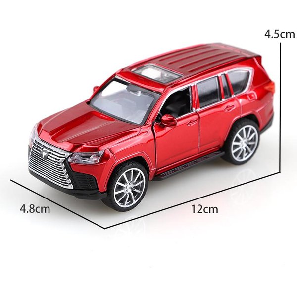 (W Workach) 1:36 Stopowy Model SUV Lx570, Samochodzik Z Pull-Backiem Terenowy, Stopowy Samochodzik Z Pull-Backiem Terenowy, Fajny Metalowy Samochodzik-image
