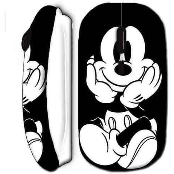 Souris Sans Fil Mickey Disney Noire Et Blanc-image
