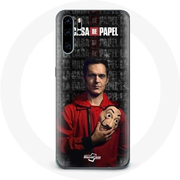 Funda Para Huawei P30 - La Casa De Papel - MáScara De BerlíN - Flexible - Negra - ProteccióN-image